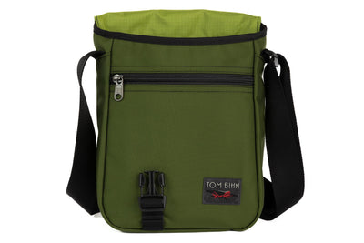 visible variant TB0201-VKML^^Small Cafe Bag in Saguaro Ballistic with a Moss 210 Cerylon interior