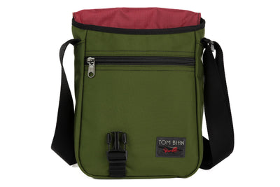 visible variant TB0201-VKSL^^Small Cafe Bag in Saguaro Ballistic with a Sangria 210 Cerylon interior