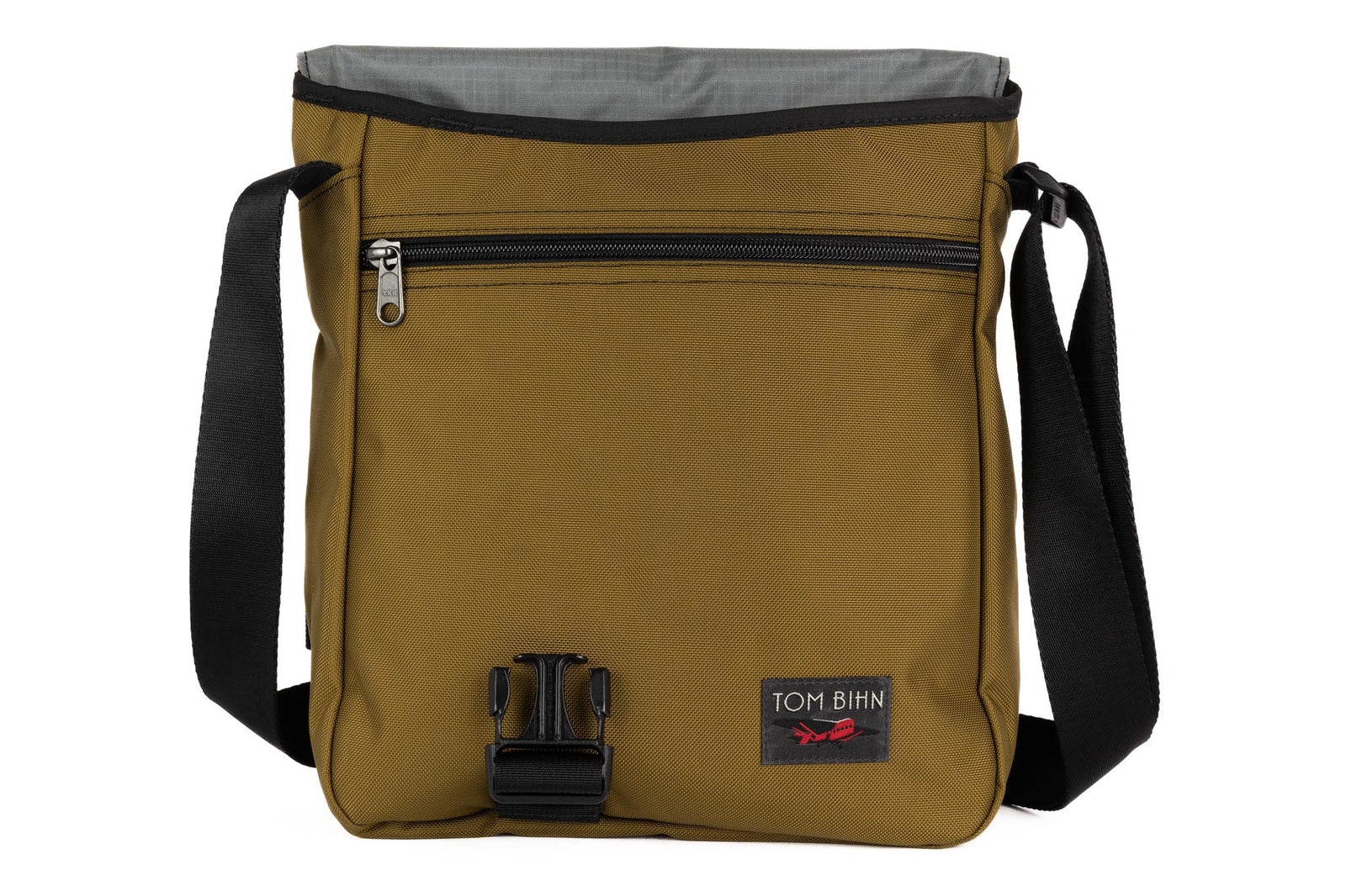 visible variant TB0202-CKGL^^Medium Cafe Bag in Coyote (sand brown) Ballistic with a Mountain Grey 210 Cerylon interior.