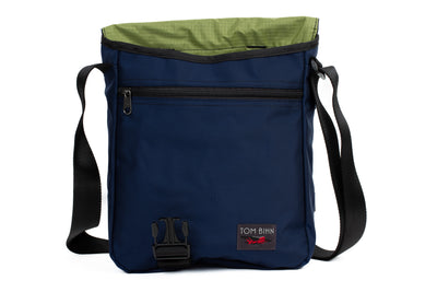 visible variant TB0202-DKML^^Medium Cafe Bag in Deep Blue (dark blue) Ballistic with Moss 210 Cerylon interior.