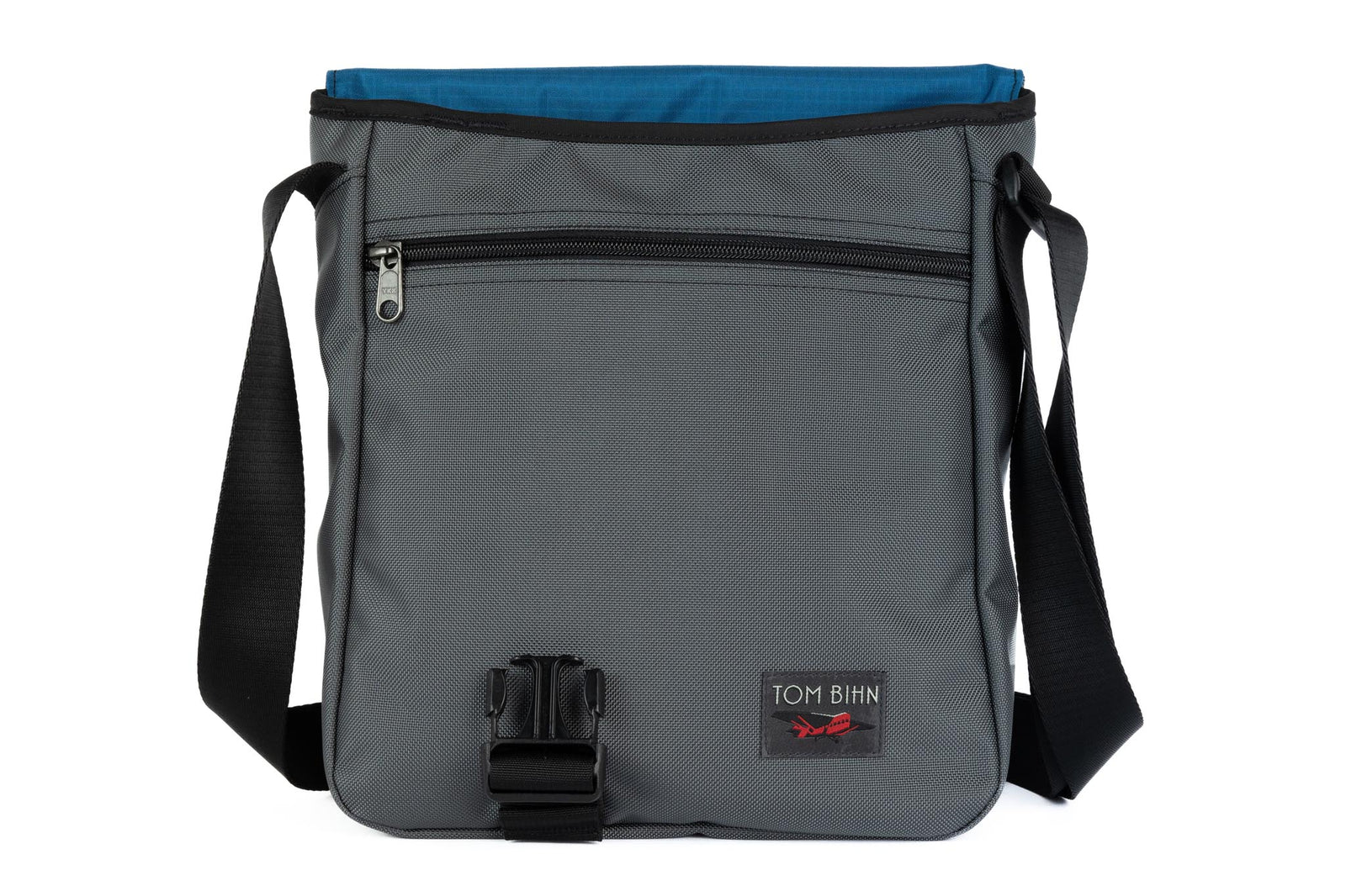 visible variant TB0202-GKOL^^Medium Cafe Bag in Nebulous (medium) Grey Ballistic with Cobalt 210 Cerylon