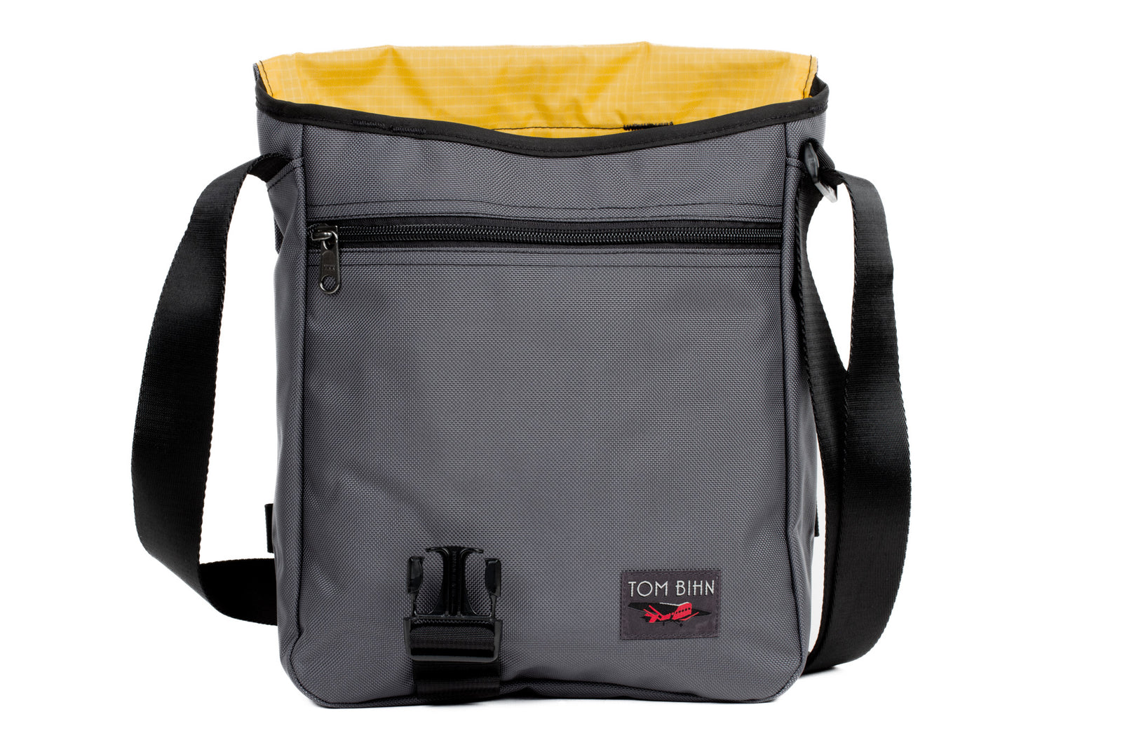 visible variant TB0202-GKRL^^Medium Cafe Bag in Nebulous (medium) Grey Ballistic with Marigold 210 Cerylon