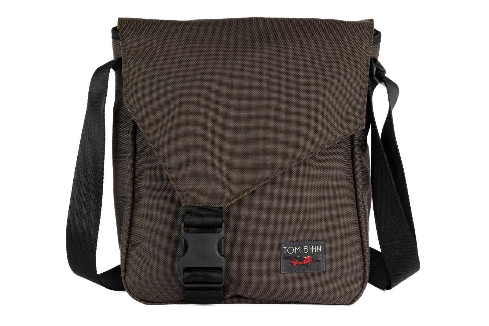 visible variant TB0202-RKML^^Medium Cafe Bag in Ursa (brown-grey) Ballistic with Moss 210 Cerylon interior.