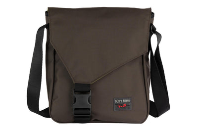 visible variant TB0202-RKML^^Medium Cafe Bag in Ursa (brown-grey) Ballistic with Moss 210 Cerylon interior.