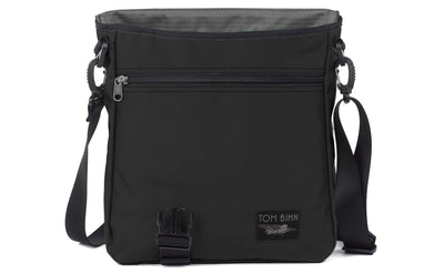 visible variant TB0203-BKGL^^Large Cafe Bag in Black Ballistic with a Mountain Grey Cerylon interior.