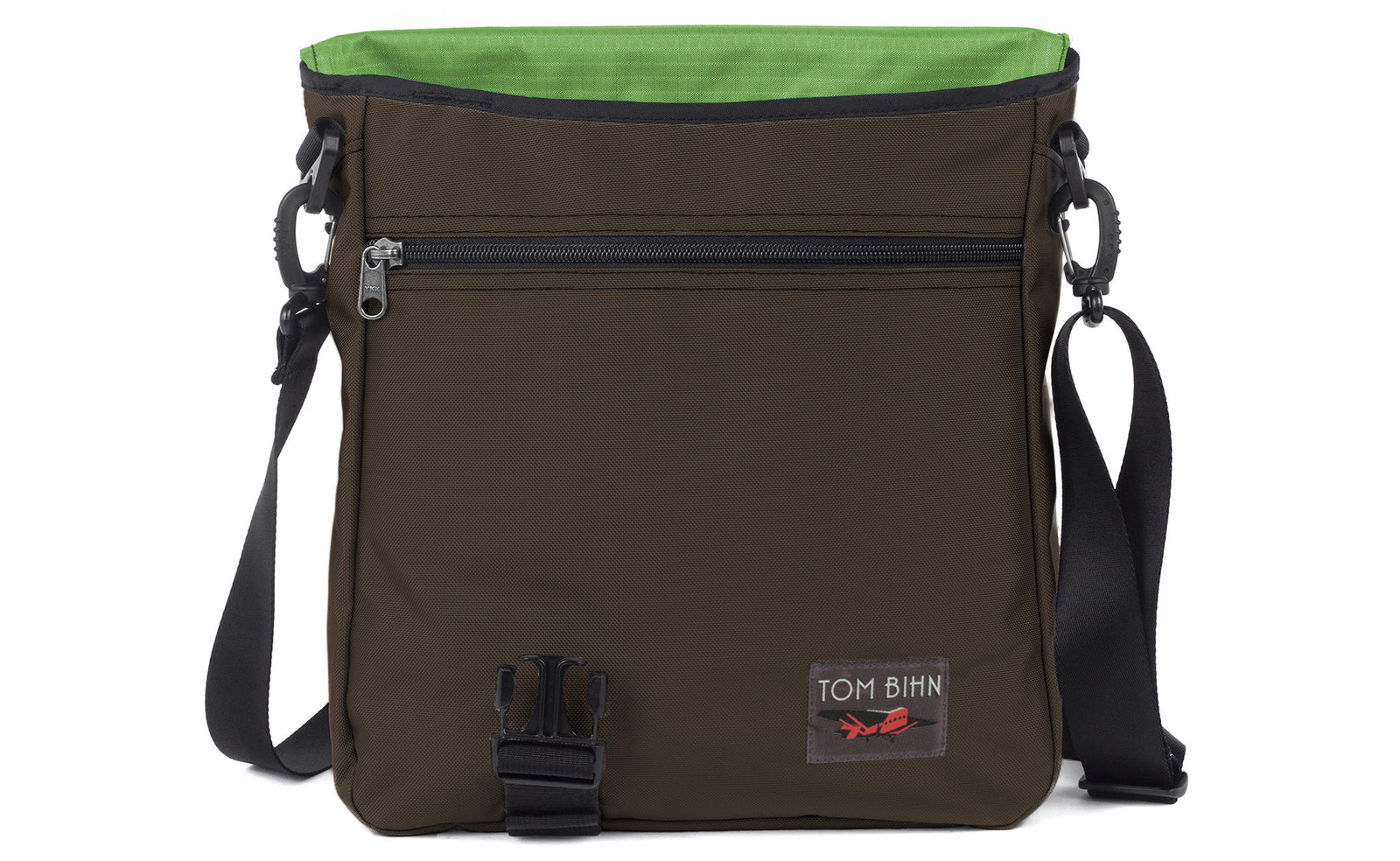 visible variant TB0203-RKML^^Large Cafe Bag in Ursa Ballistic with a Moss Cerylon interior.