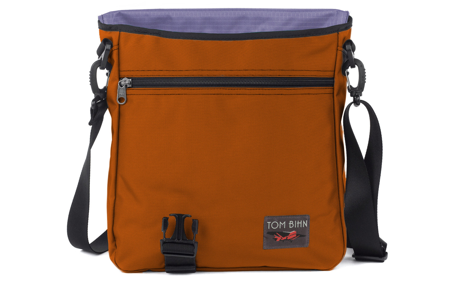 visible variant TB0203-TKDL^^Large Cafe Bag in Burnt Orange Ballistic with a Dusk Cerylon interior.