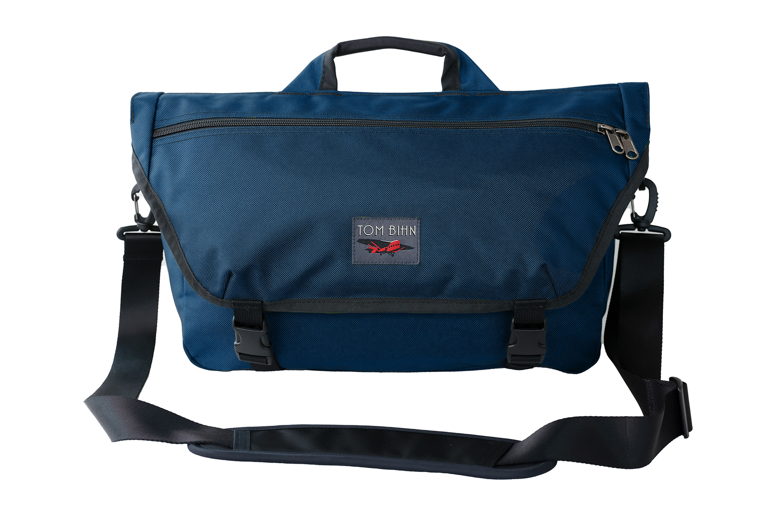 visible variant TB0210-DKZD^^The Marathon in Deep Blue Ballistic with the shoulder strap attached