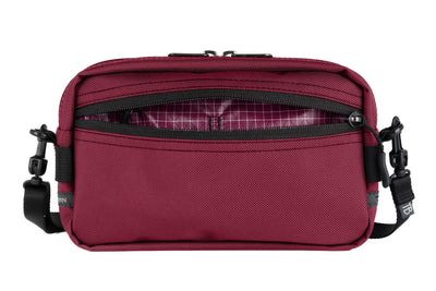 visible variant TB0413-PK5D^^A Side Effect in Raspberry (pale red) Ballistic with Acai (dark purple with white grid) 200 Halcyon interior.
