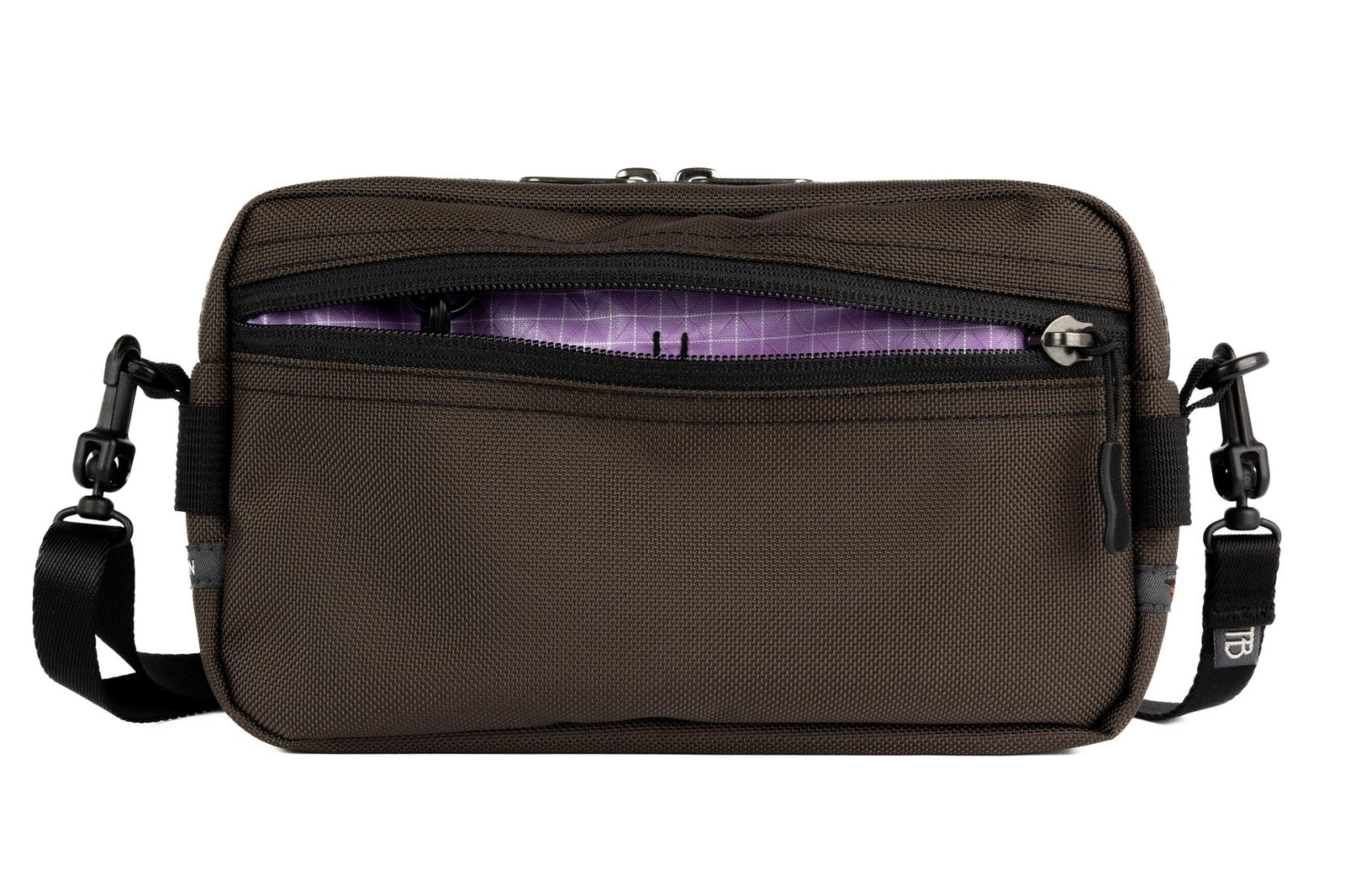 visible variant TB0413-RKYD^^A Side Effect in Ursa (grey-brown) Ballistic with Wisteria (pale purple with white grid) 200 Halcyon interior.