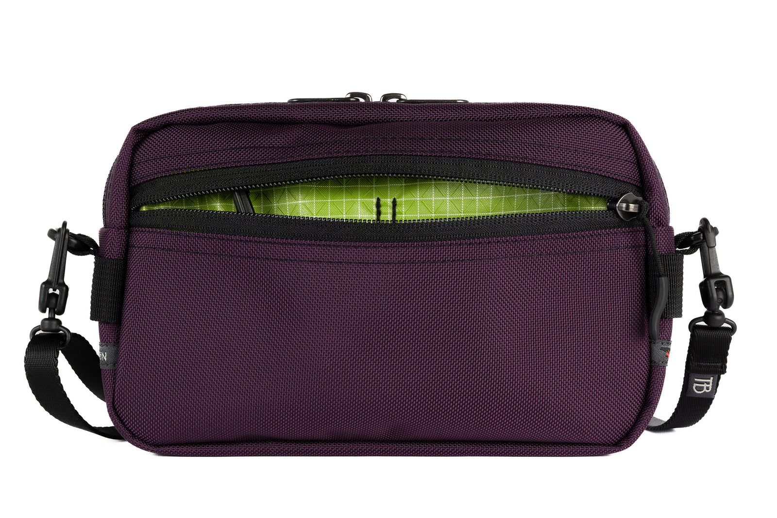 visible variant TB0413-UK1D^^A Side Effect in Aubergine (dark purple) Ballistic with Kiwi (green with white grid) 200 Halcyon interior.