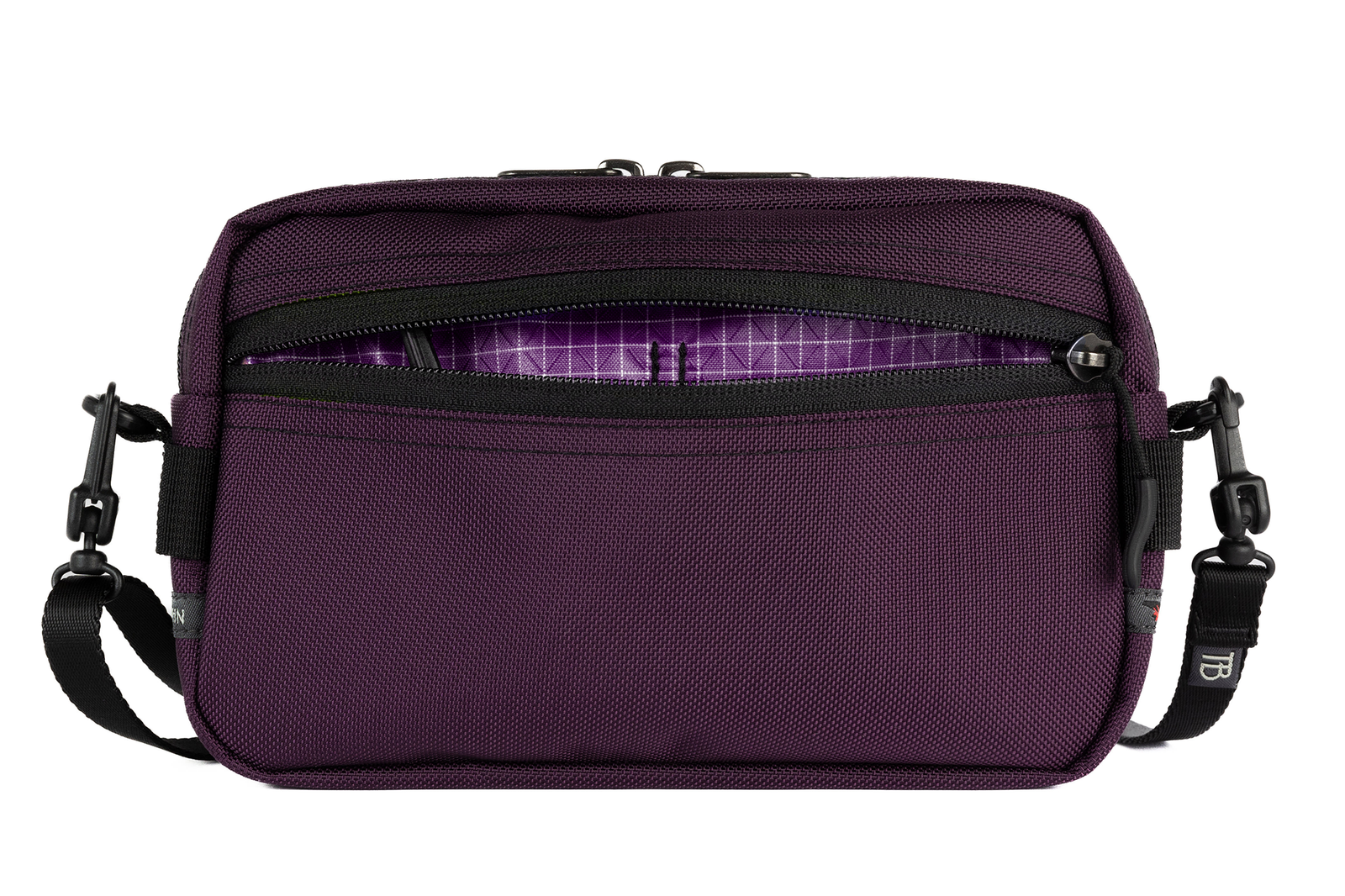 visible variant TB0413-UKUD^^A Side Effect in Aubergine (dark purple) Ballistic with Ultraviolet (purple with white grid) 200 Halcyon interior.