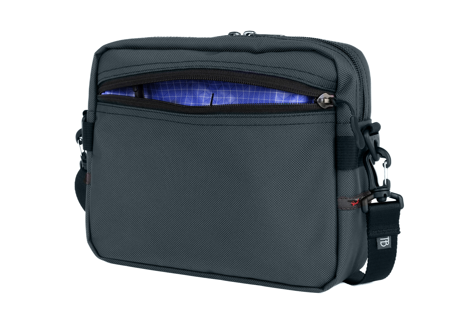 visible variant TB0414-GK9D^^The Side Kick in Nebulous Grey (medium grey) Ballistic with an Selkie (purplish-blue with white grid) 200 Halcyon interior.