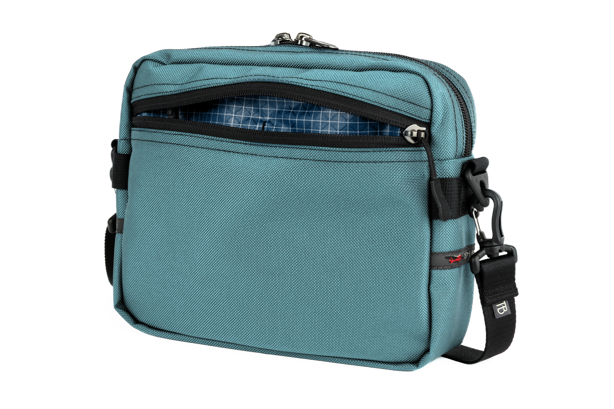 TOM BIHN Side Kick, Everyday Cross-Body Shoulder Bag, 3L Agave Ballistic/Fjord 200 Halcyon