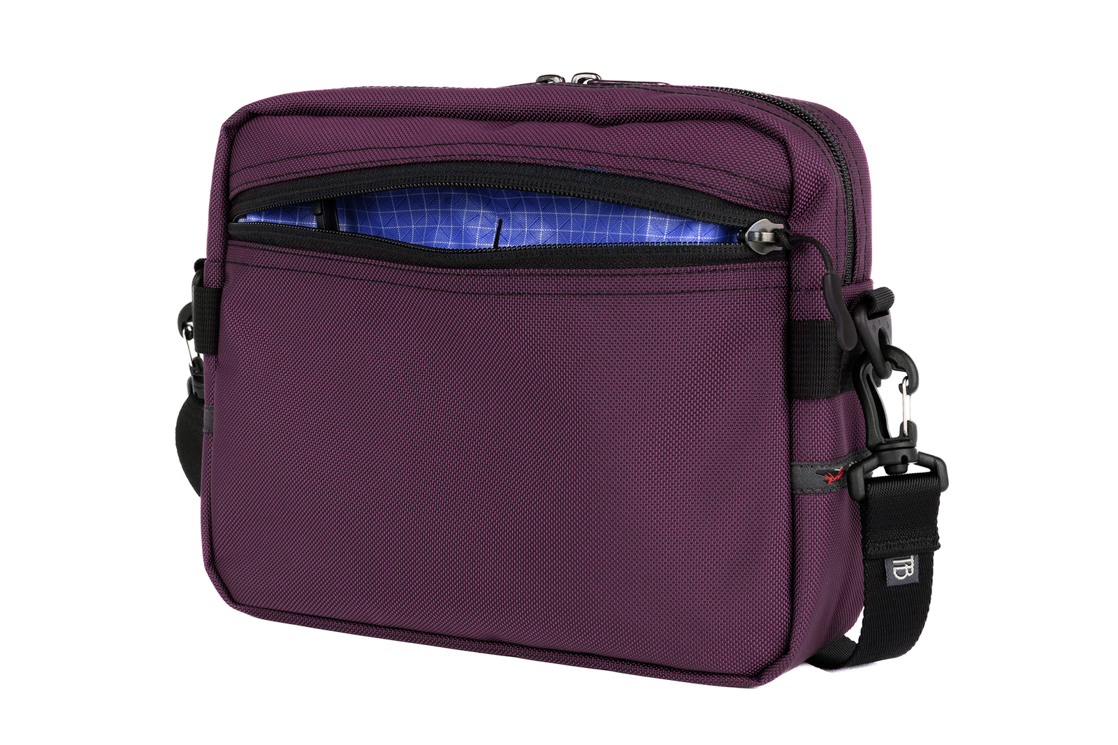 visible variant TB0414-UK9D^^The Side Kick in Aubergine (dark purple) Ballistic with an Selkie (purplish-blue with white grid) 200 Halcyon interior.