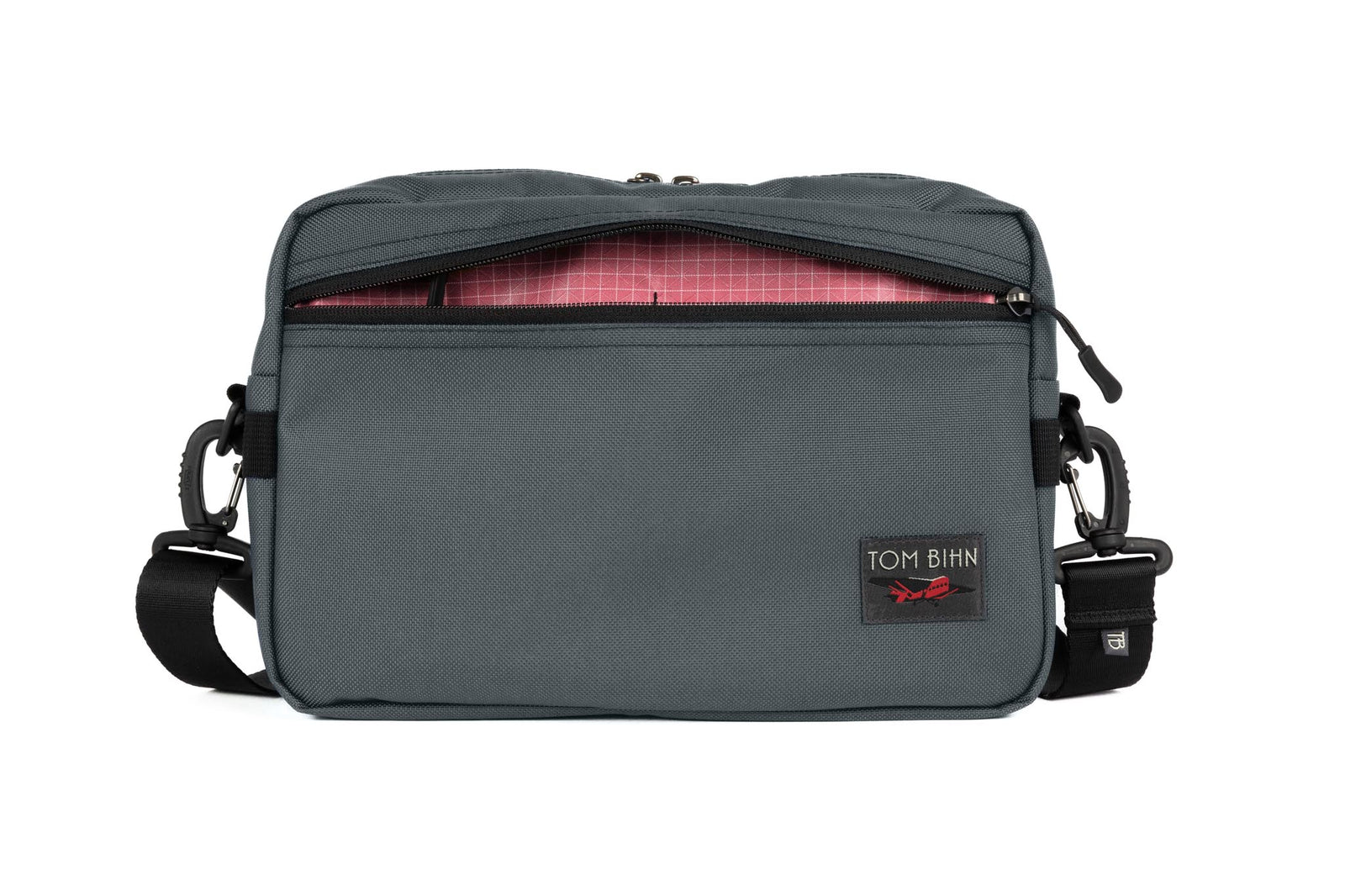 visible variant TB0415-GK4D^^The Side Hustle in Nebulous Grey Ballistic with Sakura (pale pink) 200 Halcyon interior.