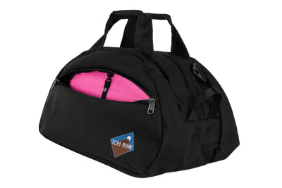 visible variant TB0435-BKPD^^The Old School Carry All in Black 630 Ballistic with a Cerise 200 Halcyon interior
