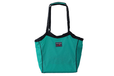 visible variant TB0608-ED^^A Small Original Shop Bag in Kelpie (bluish-green with white grid) 200 Halcyon.