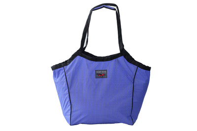 visible variant TB0610-9D^^The Original Large Shop Bag in Selkie (purplish-blue with white grid) 200 Halcyon.