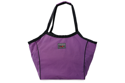 visible variant TB0610-UD^^The Original Large Shop Bag in Ultraviolet (purple with white grid) 200 Halcyon.