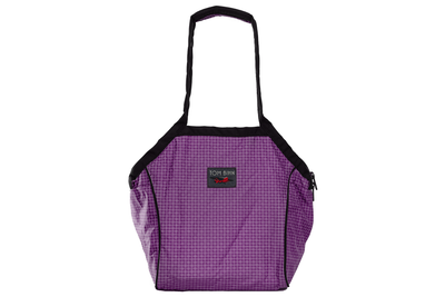visible variant TB0612-UD^^A Small Zip-Top Shop Bag in Ultraviolet (purple with white grid) 200 Halcyon.