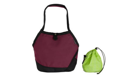 visible variant TB0660-PK1D^^A Swift in Raspberry Ballistic with Kiwi (bright green with white grid) 200 Halcyon interior and Yarn Stuff Sack.