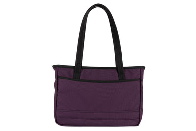 visible variant TB0715-UKYD^^Back of the Nomad Tote in Aubergine Ballistic.