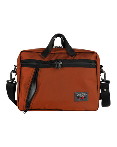 visible variant TB0722-TKGL^^Daylight Briefcase in Burnt Orange Ballistic with Mountain Grey (light grey) 210 Cerylon interior