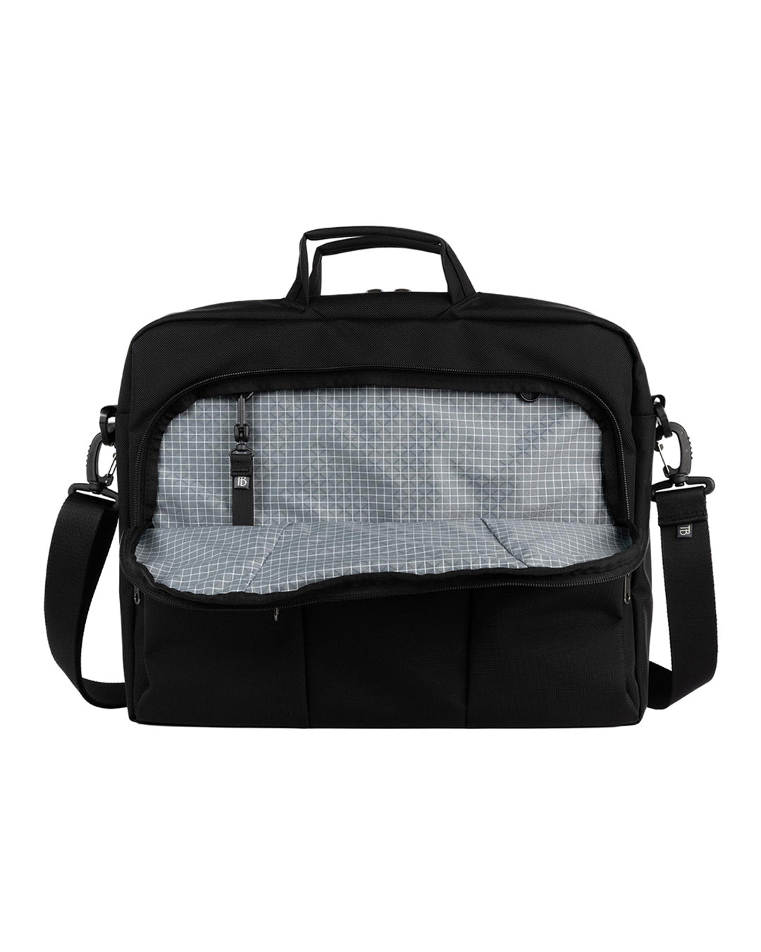 visible variant TB0740-BKND^^The Cadet in Black Ballistic with a Northwest Sky 200 Halcyon (light grey with white grid) interior.