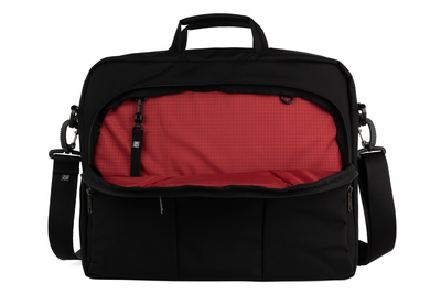 visible variant TB0740-BKSL^^The Cadet in Black Ballistic with a Sangria (dark red with red grid) 210 Cerylon interior.