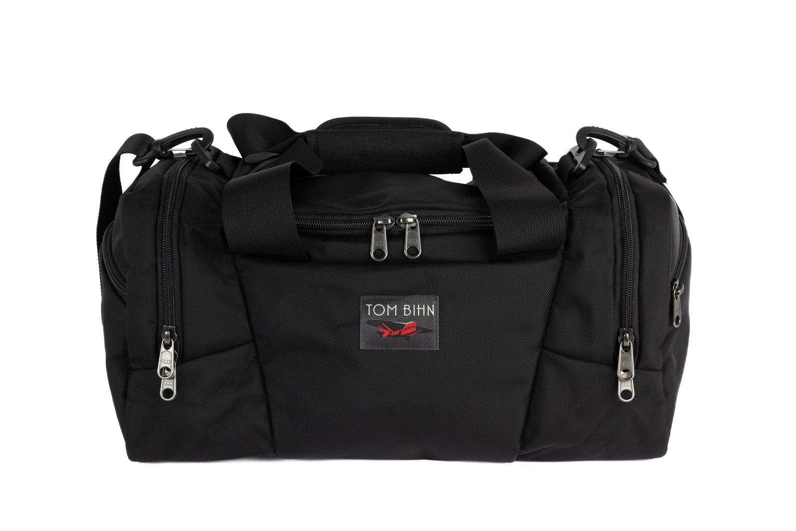 visible variant TB0904-BK5D TB0904-BKZD^^The Night Flight Travel Duffel in Black Ballistic.