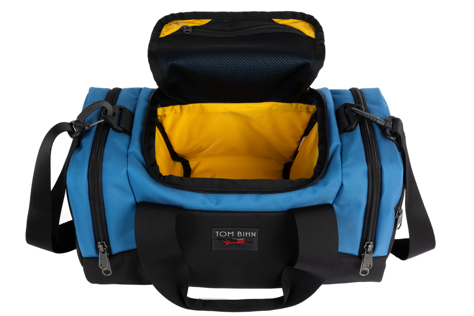 visible variant TB0904-NKRL^^The Night Flight Travel Duffel in Constellation Ballistic with a Marigold 210 Cerylon interior.