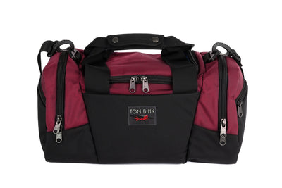 visible variant TB0904-PKML^^The Night Flight Travel Duffel in Raspberry Ballistic.