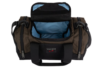 visible variant TB0904-RK7D^^The Night Flight Travel Duffel in Ursa Ballistic with a Tidal 200 Halcyon interior.