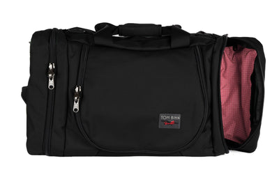 visible variant TB0906-BK4D^^A Black Ballistic Aeronaut 45 with the end pocket open showing the Sakura (pale pink) Halcyon.