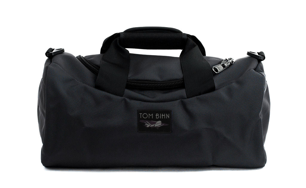 visible variant TB0909MI-BB TB0909MI-BK^^A Mini Yeoman Duffel in Black 1050 Ballistic.