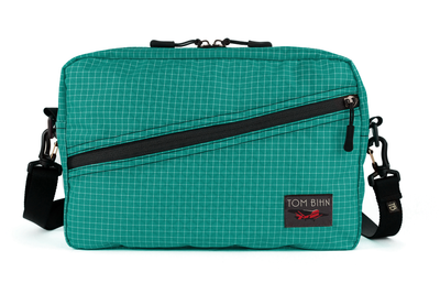 visible variant TB0921-ED^^A Packing Cube Shoulder Bag in Kelpie (bluish-green with white grid) 200 Halcyon