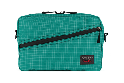 visible variant TB0921-ED^^A Packing Cube Shoulder Bag in Kelpie (bluish-green with white grid) 200 Halcyon