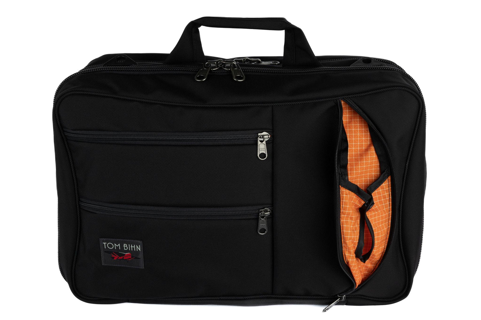 visible variant TB0952-BKZD^^A Western Flyer in Black 630 Ballistic with a Zest 200 Halcyon (orange with white grid) interior.