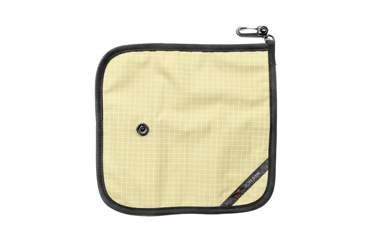 visible variant TB1235-2D^^The back of a Tool Pen Wrap in Lemonade (pale yellow with white grid) 200 Halcyon.