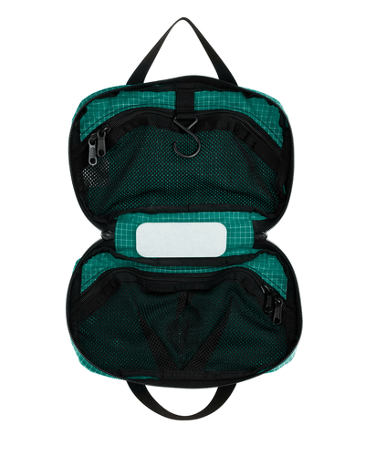 visible variant TB1265-ED^^An open Standard Spiff Kit in Kelpie (bluish-green with white grid) 200 Halcyon.