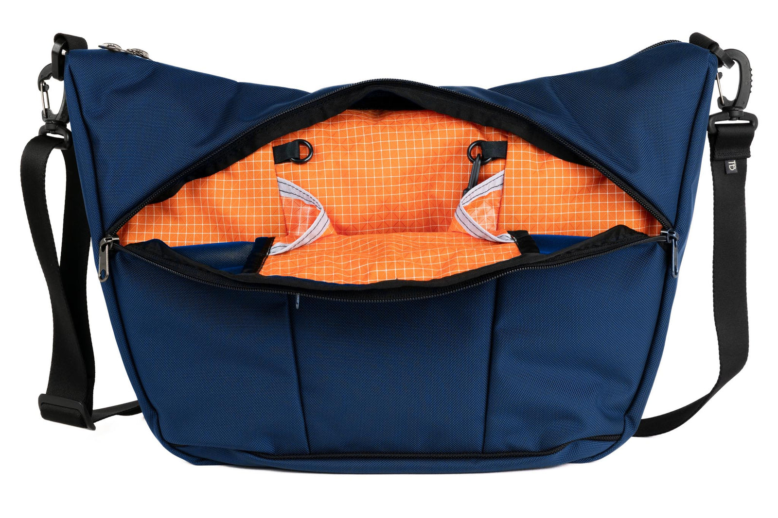 visible variant TB1405-DKZD^^Parental Unit in Deep Blue (dark blue) 630 Ballistic with Zest (orange with white interior) 200 Halcyon interior.