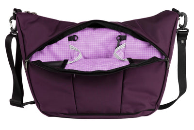 visible variant TB1405-UKYD^^Parental Unit in Aubergine (dark purple) Ballistic with Wisteria (light purple with white grid) 200 Halcyon interior.