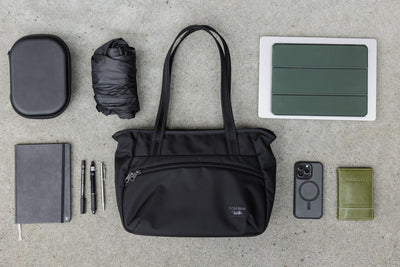 visible lifestyle^^A Nomad Tote with an everyday carry loadout.