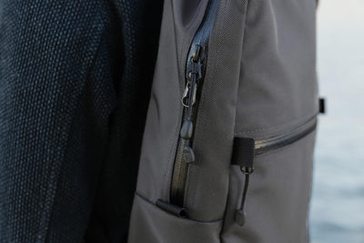 Close shot of the zipper pulls on the Paragon 2.0
