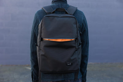 visible detail^^Paragon with front pocket open, bright orange interior