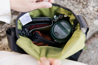 visible lifestyle^^Small Cafe Bag interior