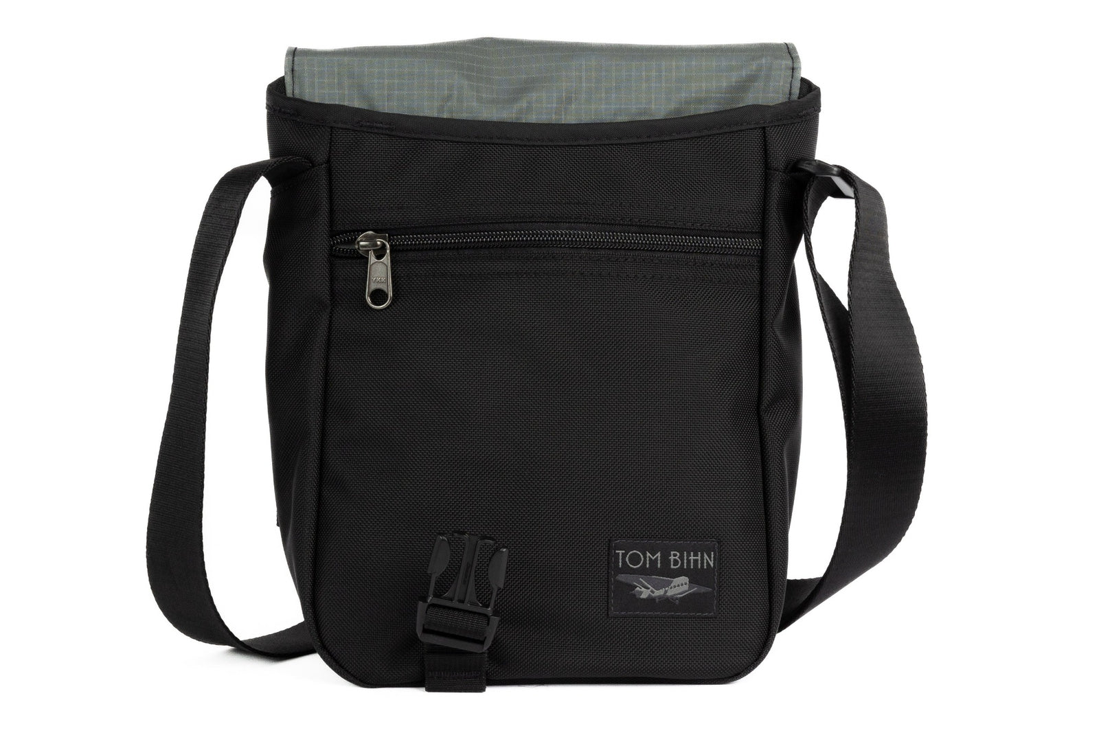 visible variant TB0201-BKGL^^A Small Cafe Bag in Black 630 Ballistic/Mountain Grey 210 Cerylon.