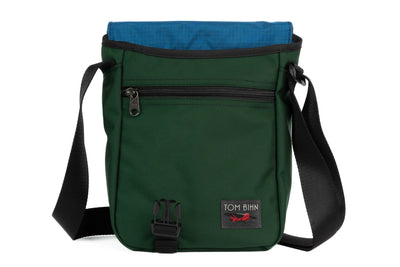 visible variant TB0201-WKOL^^A Small Cafe Bag in Wilderness (forest green) 630 Ballistic with a Cobalt 210 Cerylon interior.