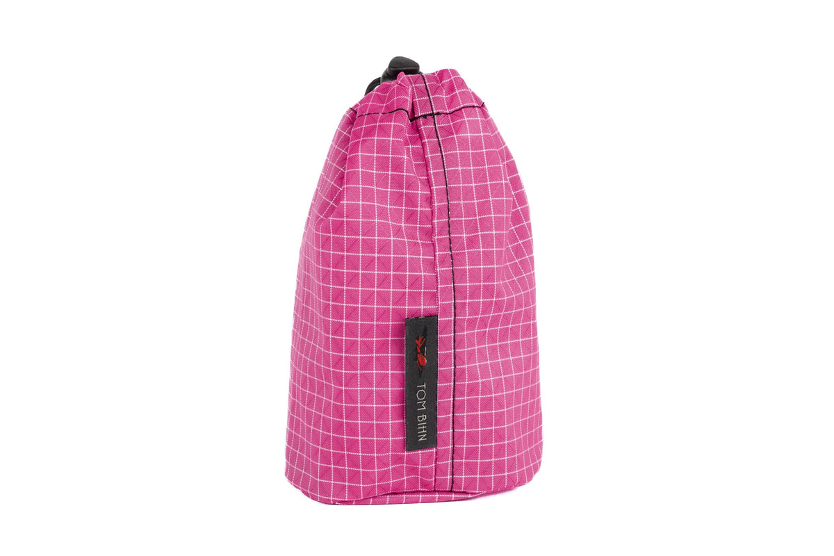visible variant TB1251-PD^^A Size 1 Cerise (bright pink with white grid) 200 Halcyon Travel Stuff Sack.